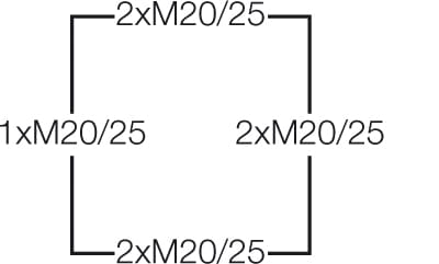 Коробка ответвительная KF 0400 G-размеры - 